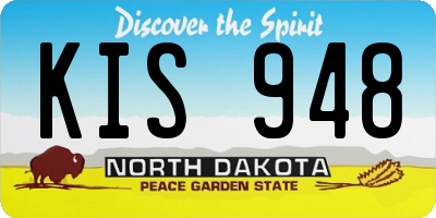 ND license plate KIS948