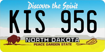 ND license plate KIS956