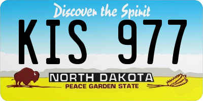 ND license plate KIS977
