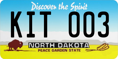 ND license plate KIT003