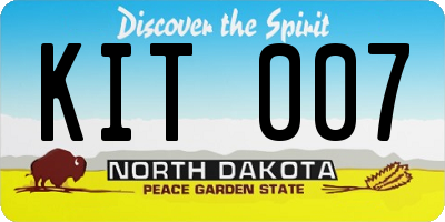 ND license plate KIT007