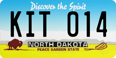 ND license plate KIT014