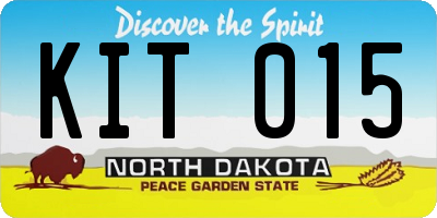 ND license plate KIT015