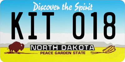 ND license plate KIT018