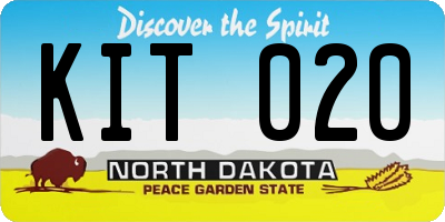 ND license plate KIT020