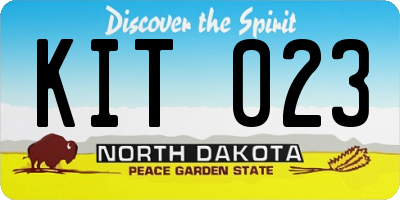 ND license plate KIT023