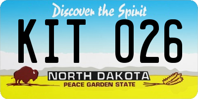 ND license plate KIT026