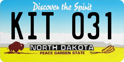 ND license plate KIT031