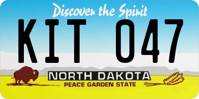 ND license plate KIT047