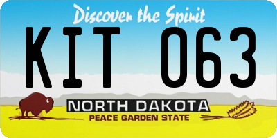 ND license plate KIT063