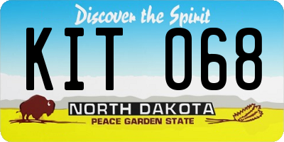 ND license plate KIT068