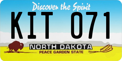 ND license plate KIT071