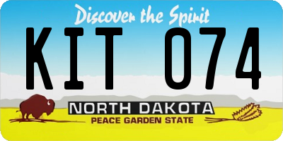 ND license plate KIT074