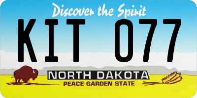 ND license plate KIT077