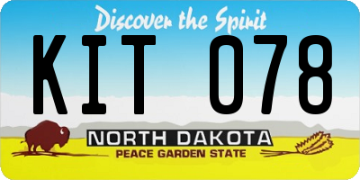 ND license plate KIT078