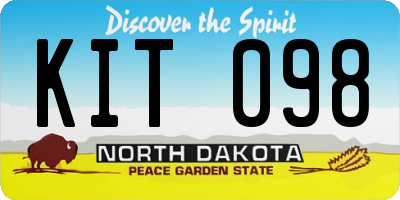 ND license plate KIT098
