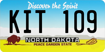 ND license plate KIT109