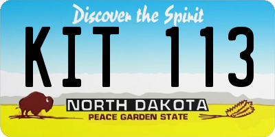 ND license plate KIT113