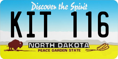 ND license plate KIT116