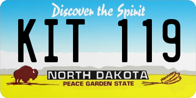 ND license plate KIT119