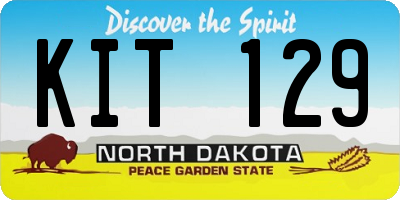 ND license plate KIT129