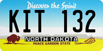 ND license plate KIT132