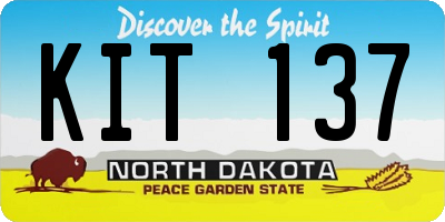 ND license plate KIT137