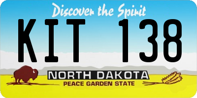 ND license plate KIT138