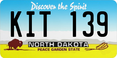 ND license plate KIT139