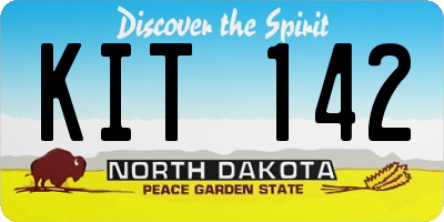 ND license plate KIT142