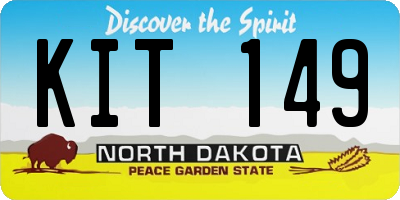 ND license plate KIT149