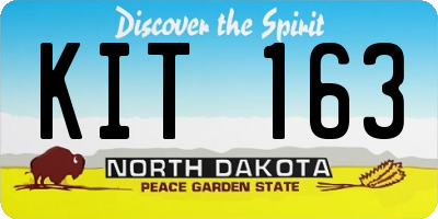 ND license plate KIT163