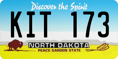 ND license plate KIT173