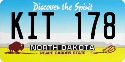 ND license plate KIT178