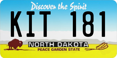 ND license plate KIT181