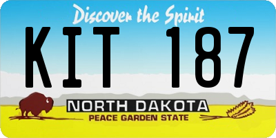 ND license plate KIT187