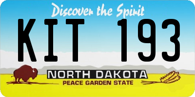 ND license plate KIT193
