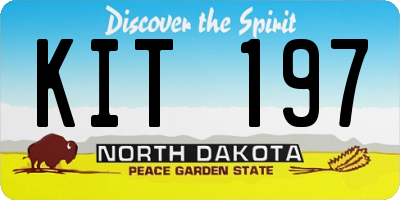 ND license plate KIT197