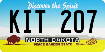 ND license plate KIT207