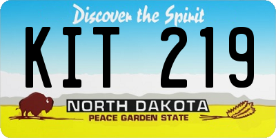 ND license plate KIT219
