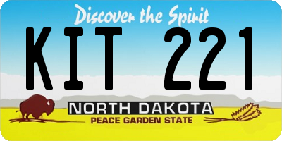 ND license plate KIT221