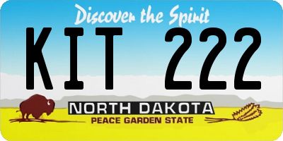 ND license plate KIT222