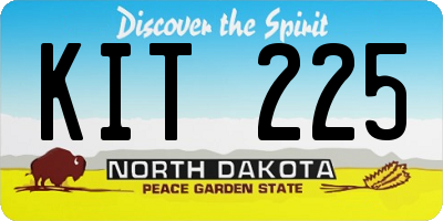 ND license plate KIT225
