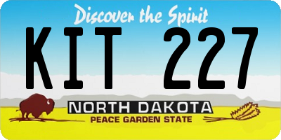 ND license plate KIT227