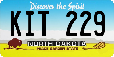 ND license plate KIT229