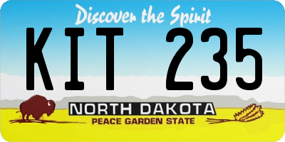 ND license plate KIT235