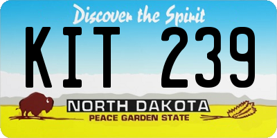 ND license plate KIT239