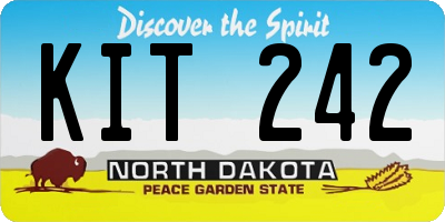 ND license plate KIT242