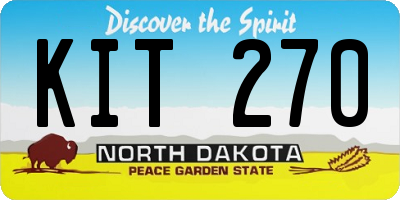 ND license plate KIT270