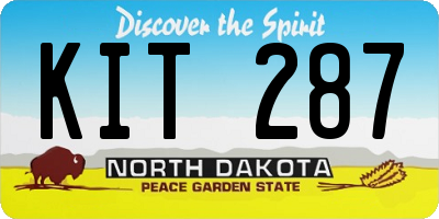 ND license plate KIT287